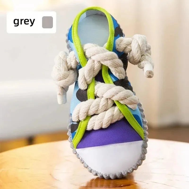 Dog Toys Pet Cotton Rope Slippers Sound Making Toys Dog Teeth Grinding Cleaning Teeth Built - in BB Airbag Round Ball Bell Various - Finnigan's Play Pen
