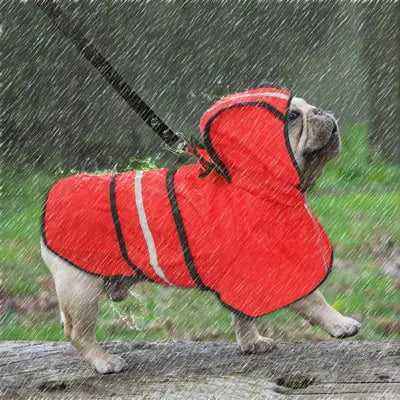 Waterproof Dog Raincoat Reflective Dogs Rain Coat Cloak Dog Clothes Hoodies Small Large Dogs Jumpsuit Rainwear Labrador S-2XL