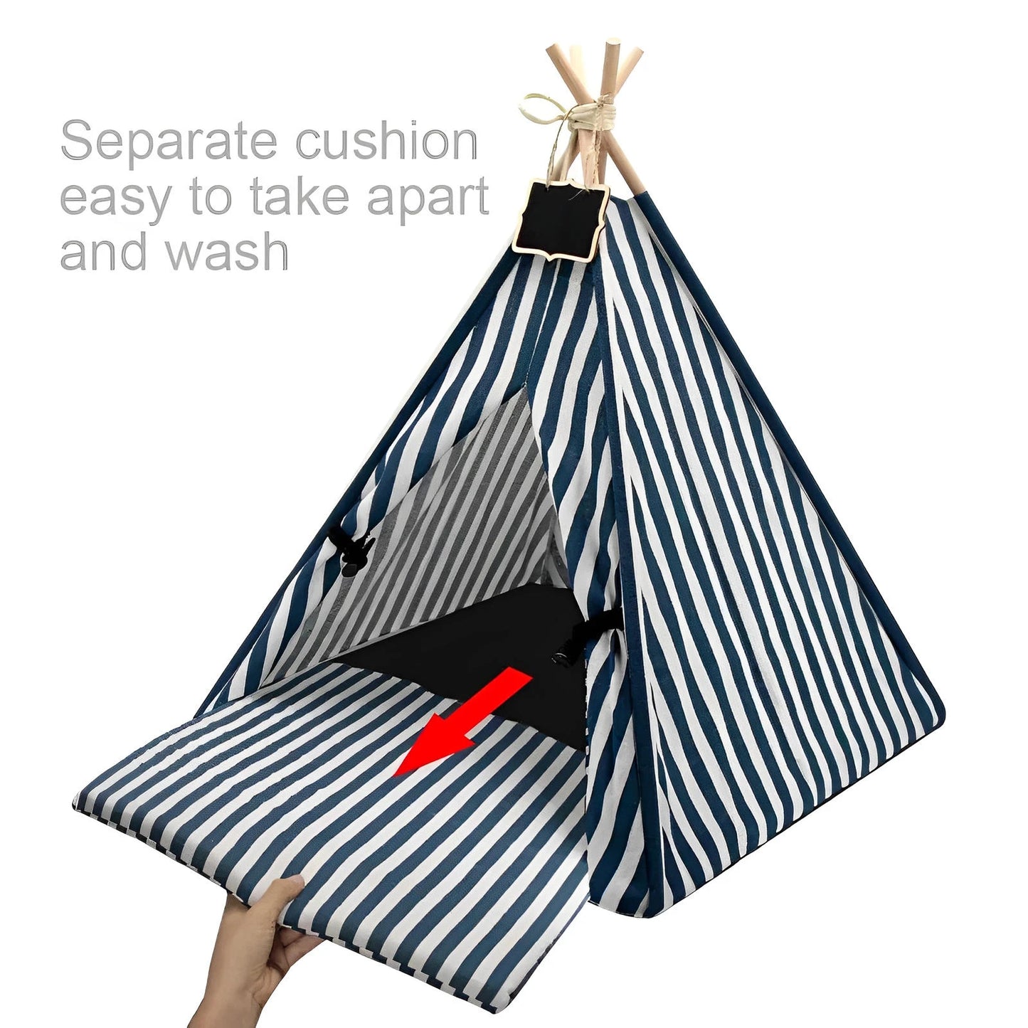 Pet Tent House Cat  Thick Cushion Available for Dog Puppy Outdoor Indoor Portable Linen Pet Dog Tent Supplies