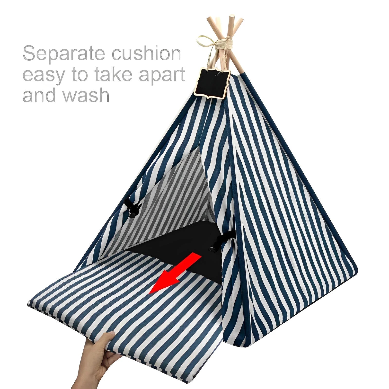 Pet Tent House Cat  Thick Cushion Available for Dog Puppy Outdoor Indoor Portable Linen Pet Dog Tent Supplies