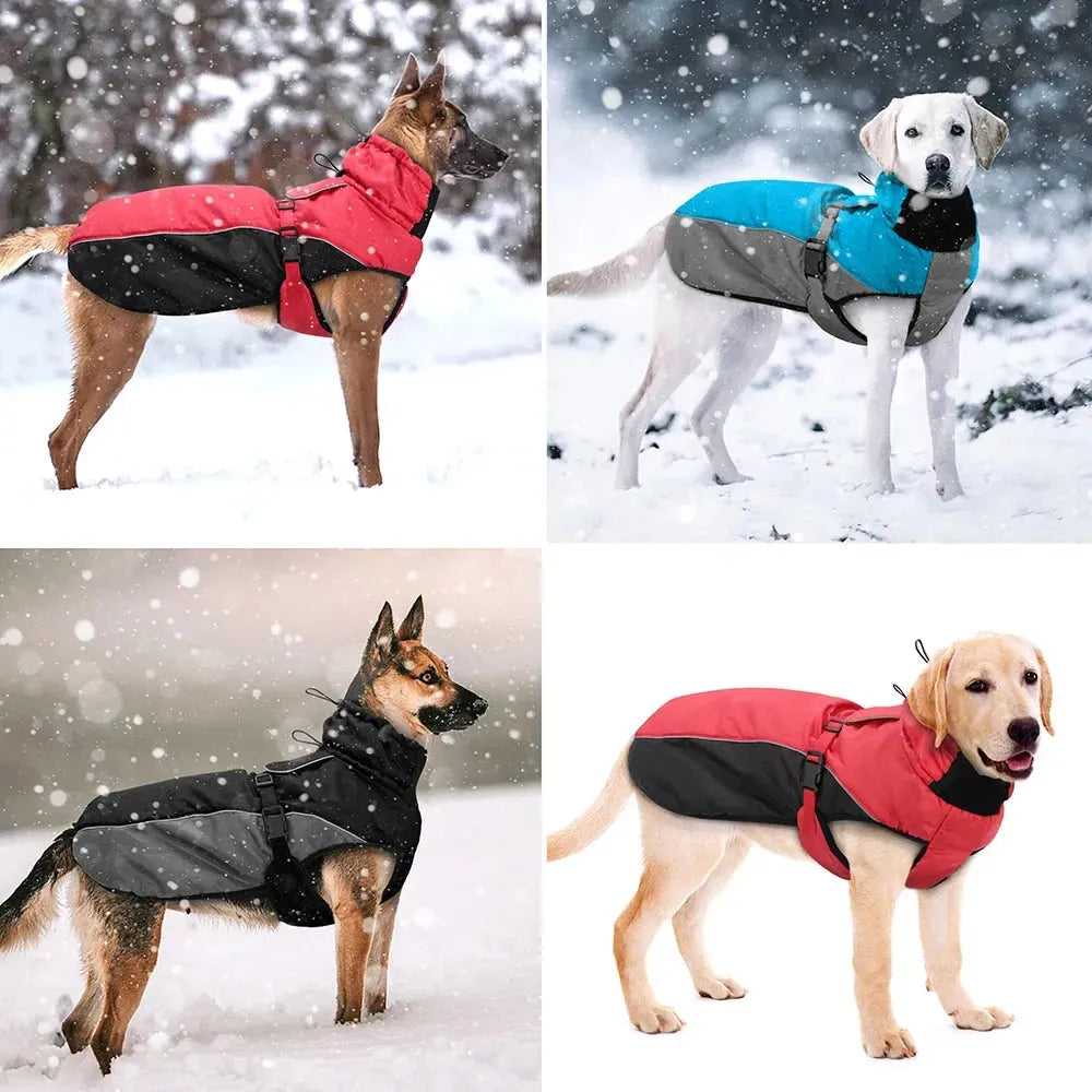 Waterproof Big Dog Clothes Warm Large Dog Coat Jacket Reflective Raincoat Clothing For Medium Large Dogs French Bulldog XL - 6XL - Finnigan's Play Pen