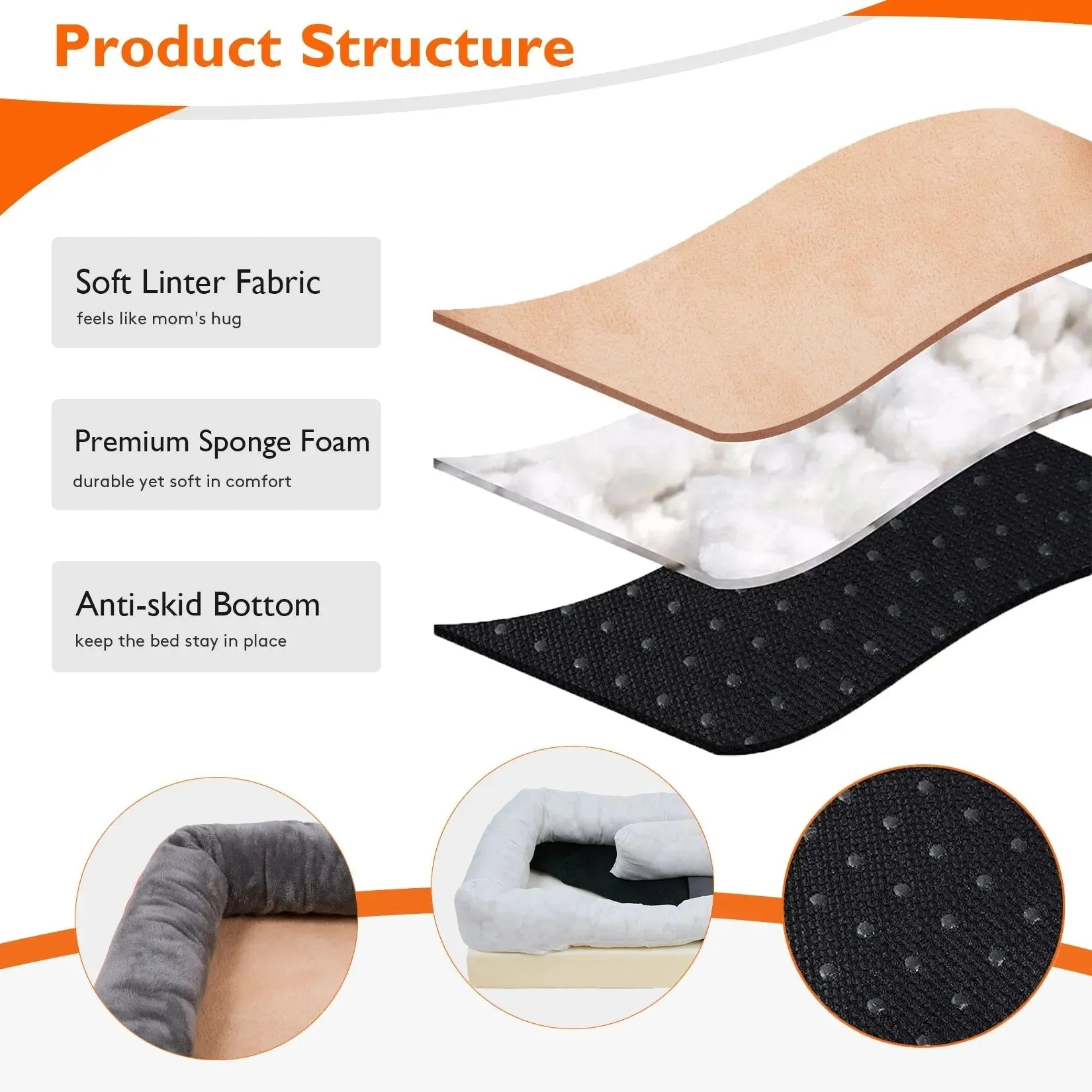 Waterproof Extra Large Orthopedic Dog Bed Sponge Foam Dog Bedding Lounge Sofa Bed - Finnigan's Play Pen
