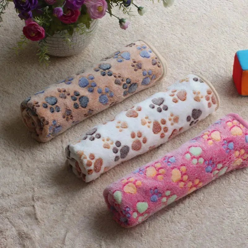 3 Sizes Cute Warm Pet Bed Mat Cover Towel Handcrafted Cat Dog Fleece Soft Blanket for Small Medium Large dogs Puppy Pet Supplies - Finnigan's Play Pen