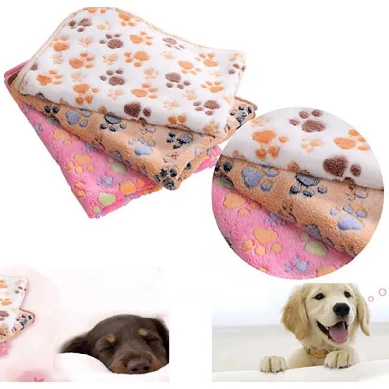 3 Sizes Cute Warm Pet Bed Mat Cover Towel Handcrafted Cat Dog Fleece Soft Blanket for Small Medium Large dogs Puppy Pet Supplies - Finnigan's Play Pen