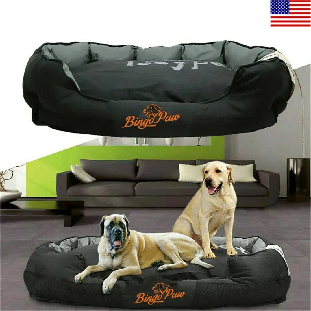 Waterproof XXL Extra Large Jumbo Orthopedic Sofa Dog Bed Pet Mat Kennel Washable Basket Pillow Comfy Bed Finnigan s Play Pen