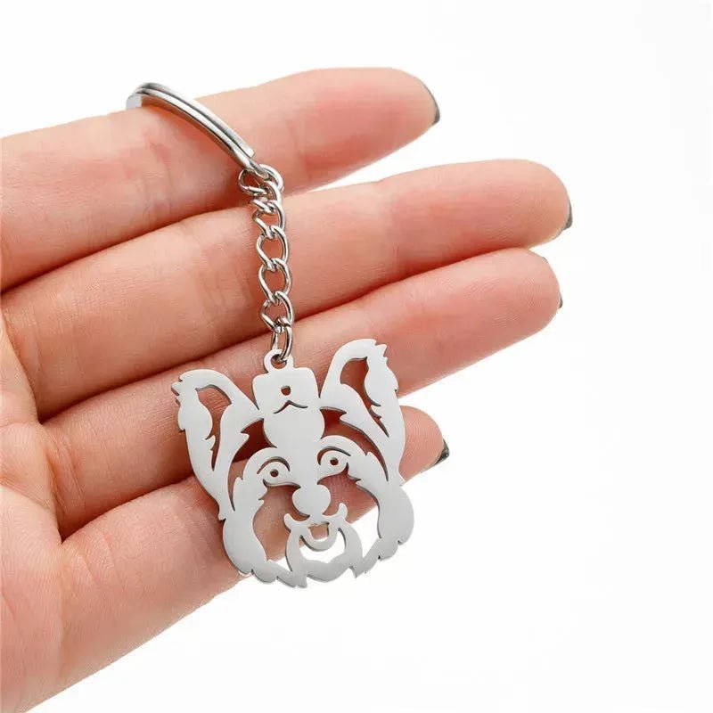 Stainless Steel Animal Keychain Cartoon Bulldog Key Rings Multiple Style Dog Keychains Key Holders Pendant Accessories Gift - Finnigan's Play Pen