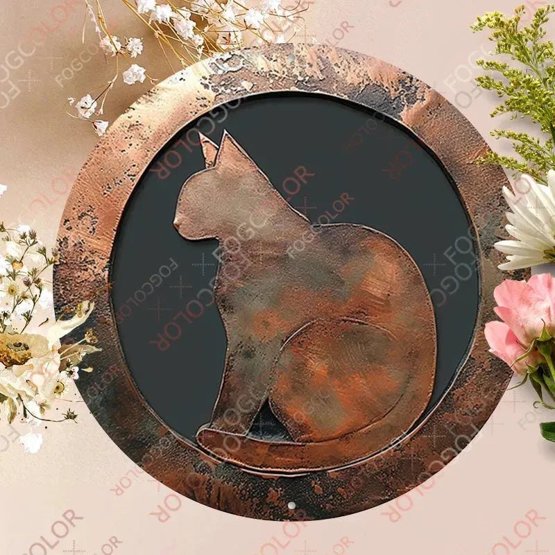 1pc 8x8inch(20x20cm) Round Aluminum Sign Dalmatian Metal Dog,Wreath Signs For Home Bedroom Office Living Room Decor - Finnigan's Play Pen