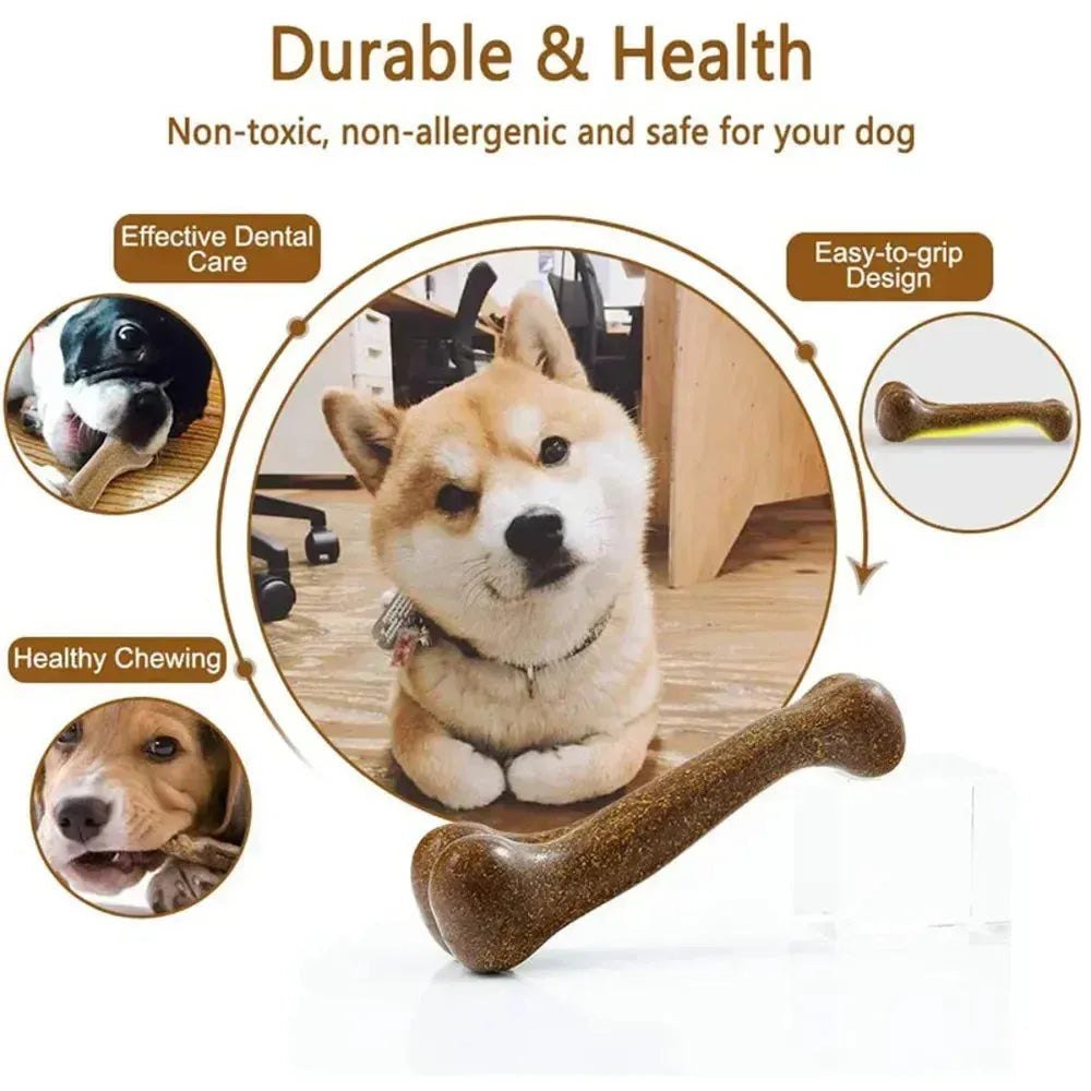 Dog Bone Chews Toys Nearly Indestructible Natural Non - Toxic Anti - bite Puppy Toys For Small Medium Large Dog Pet Chew Game Dental - Finnigan's Play Pen
