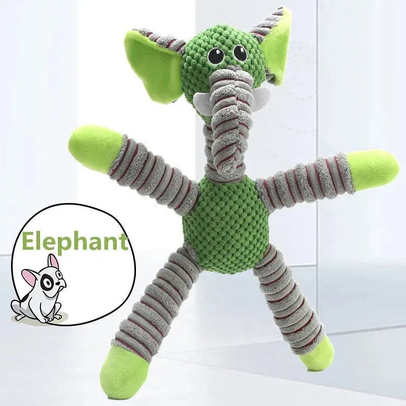 Indestructible Large Dog Sound Squeaky Toys Animals Shape Pet Soft Plush Chew Molar Training Toy Puppy Bite Teeth Dental Toys - Finnigan's Play Pen
