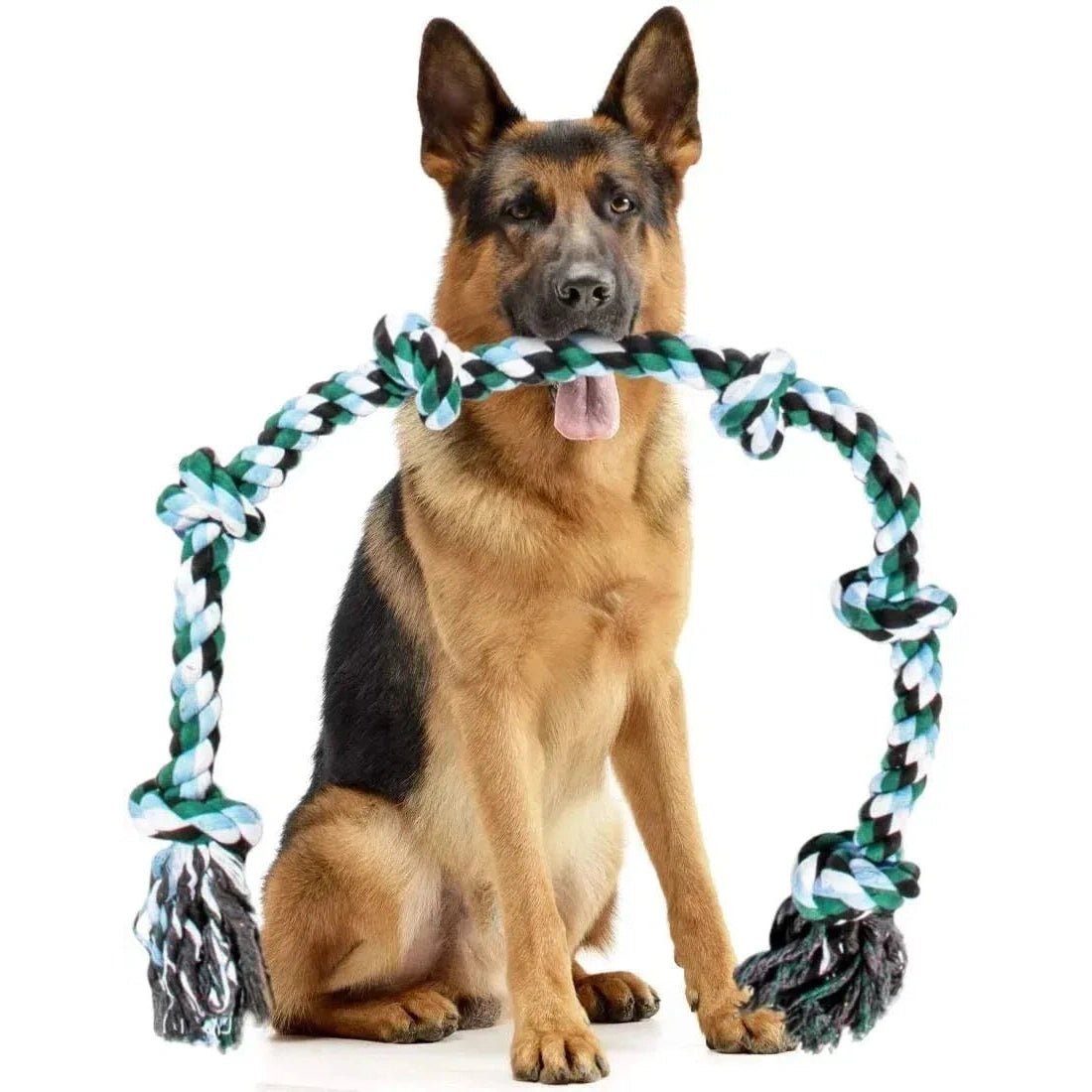ATUBAN Giant Dog Rope Toy for Extra Large Dogs - Indestructible Dog Toy for Aggressive Chewers and Large Breeds 42IN Long 6 Knot - Finnigan's Play Pen