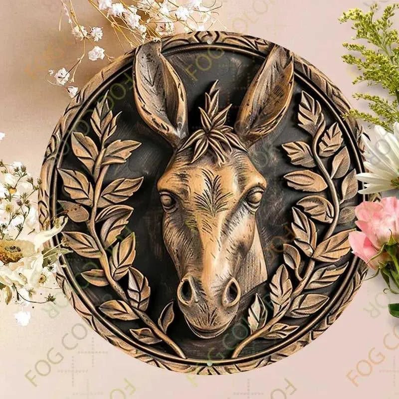1pc 8x8inch(20x20cm) Round Aluminum Sign Metal Sign Metal Shepherd Dog Sign Sign For Home Garden Kitchen Cafe Restaurant - Finnigan's Play Pen