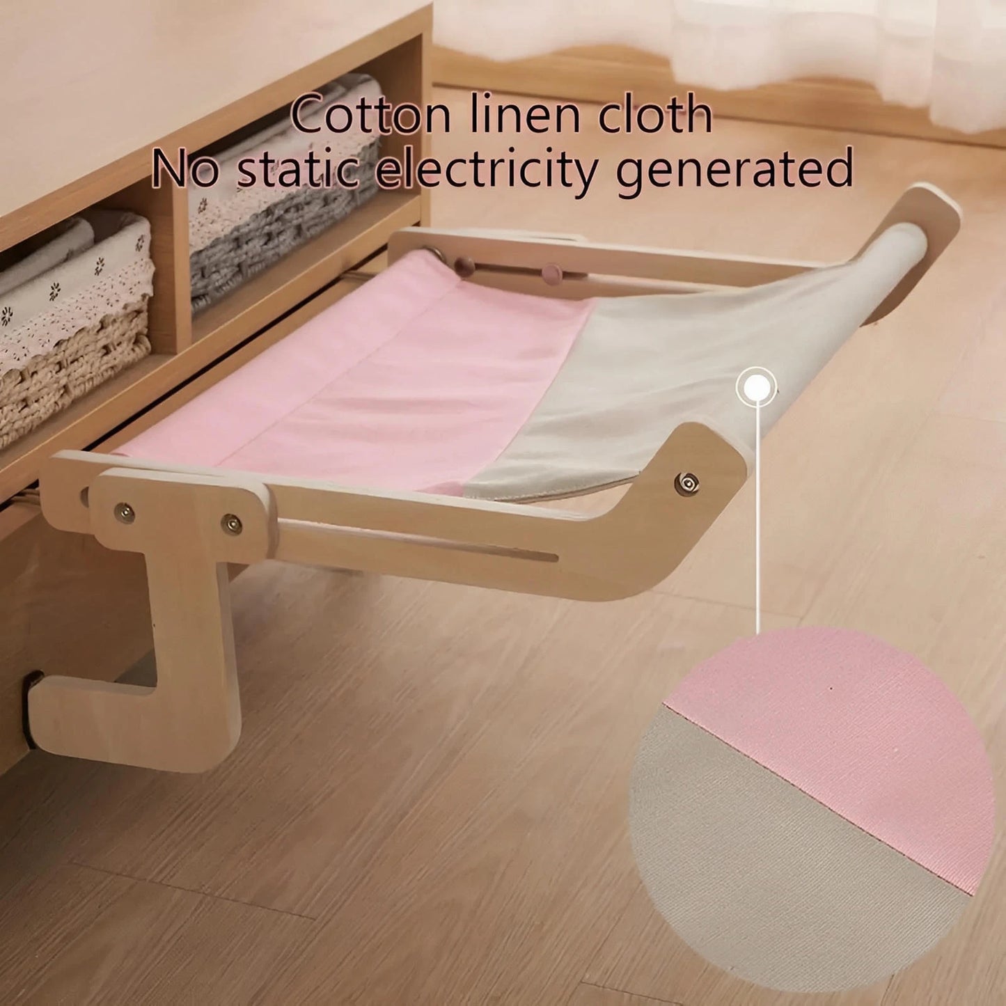 Bedside Bed Pet Nest Window Hanging Cat Bed Portable Removable Balcony Cat Hanging Hammock  - Finnigan's Play Pen
