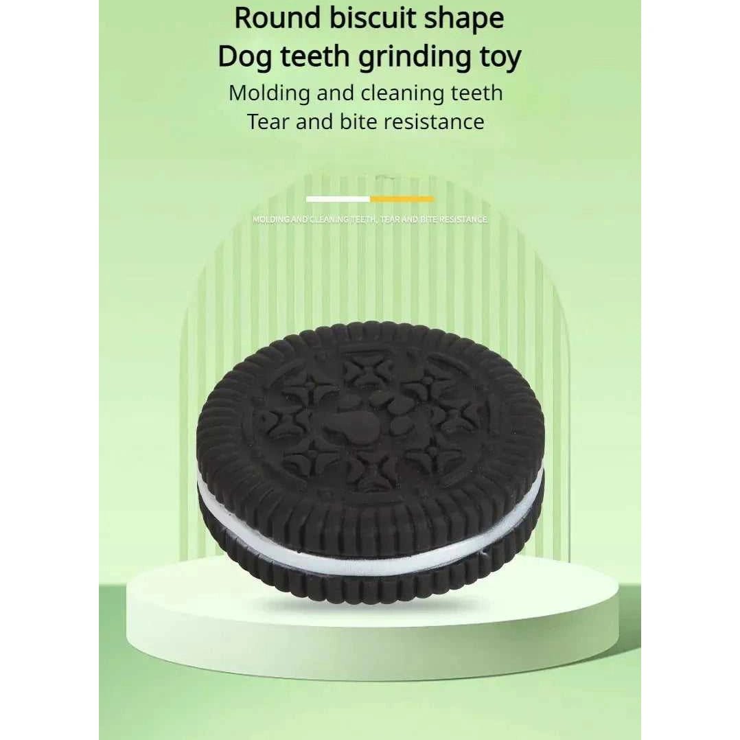 Dog Chewing Toy Simulation Biscuit Cake Anti Bite Latex Plaything Grinding Teeth Cleaning Interactive Training Toys Pet Supplies - Finnigan's Play Pen
