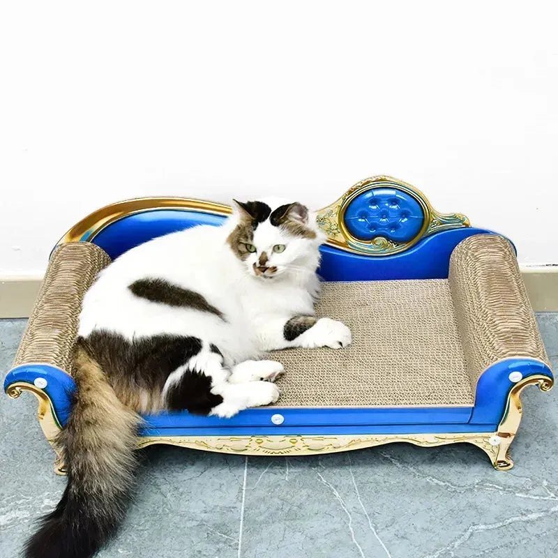 Pet furniture Cat Scratcher Sofa cat bed with scratching corrugated scratch board Large kitten couch - Finnigan's Play Pen