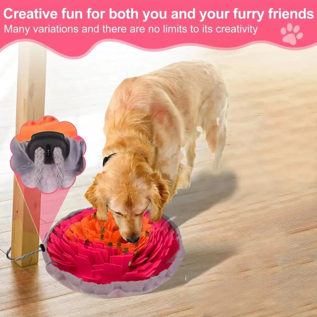 Washable Felt Pet Sniffing Pad Foldable Dog Slow Feeding Mat Toy Dog Training Snuff mat - Finnigan's Play Pen
