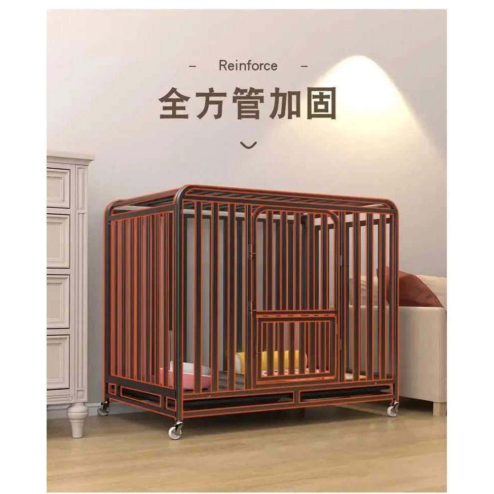 Large Dog Cages with Thickened All Square Tubes Indoor Pet Cages with Toilets Iron Cages Dog Nests - Finnigan's Play Pen