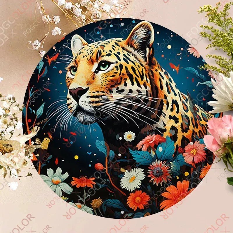 1pc 8x8inch(20x20cm) Round Aluminum Sign Spring Garden Retro Dog Wall Decor For Indoor,Office,Business,Bathroom - Finnigan's Play Pen