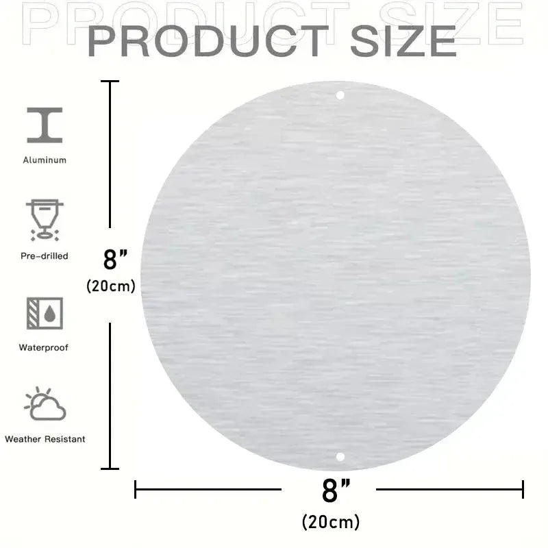 1pc 8x8inch(20x20cm) Round Aluminum Sign Dalmatian Metal Dog,Wreath Signs For Home Bedroom Office Living Room Decor - Finnigan's Play Pen