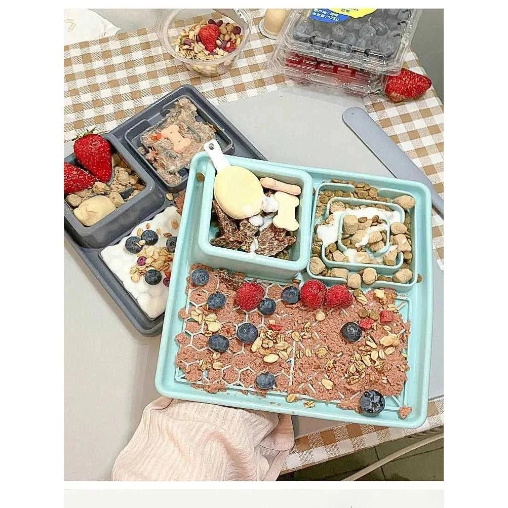 New Pet Dog Cat Tableware Anti - choking Bowl Food Grade Organosilicon Suction Cup Multifunctional Slow Food Mat Dog Licking Mat - Finnigan's Play Pen