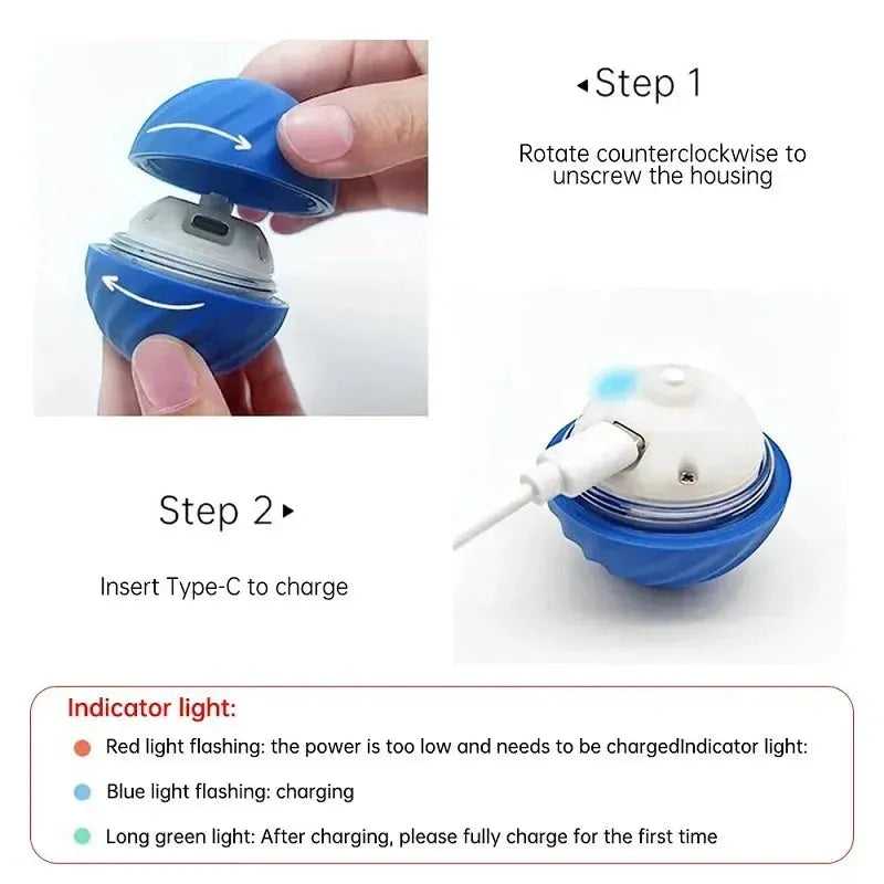 Dog Toy Ball Automatic Moving Bouncing Rolling Ball USB Smart puppy Interactive Dog Chew Toy Ball - Finnigan's Play Pen