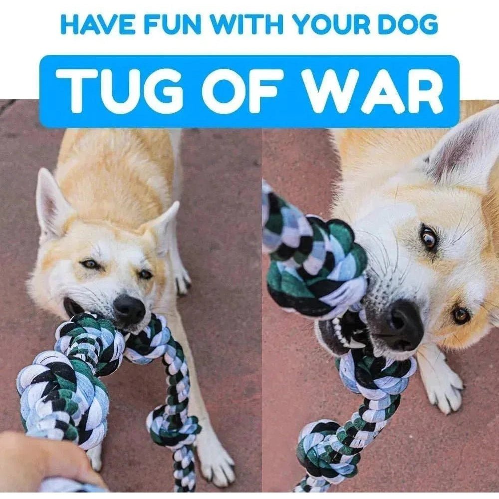 ATUBAN Giant Dog Rope Toy for Extra Large Dogs - Indestructible Dog Toy for Aggressive Chewers and Large Breeds 42IN Long 6 Knot - Finnigan's Play Pen