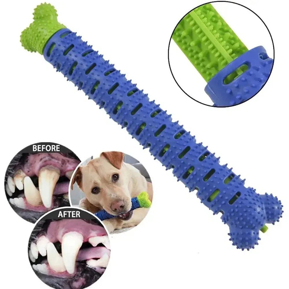 Dog Tooth Grinding Stick Food Grade Cleaning Massager Rubber Tooth Brush Chewing Toy Teeth Cleaning Pet with Slight Bite Force - Finnigan's Play Pen