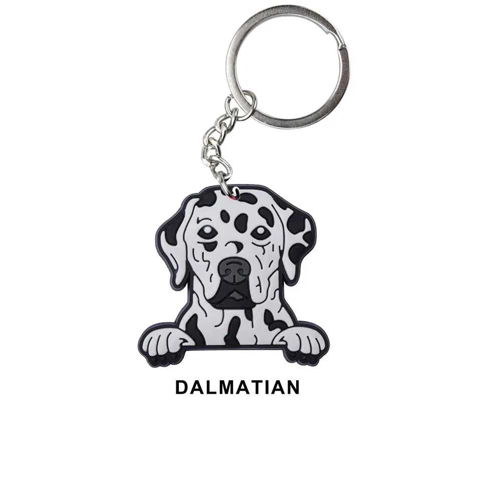 Cartoon Cool Dogs Keychains Bulldog English Springerspaniel Keyrings Maltese Greyhound Key Chains Husky Keeshond Key Rings Gifts - Finnigan's Play Pen