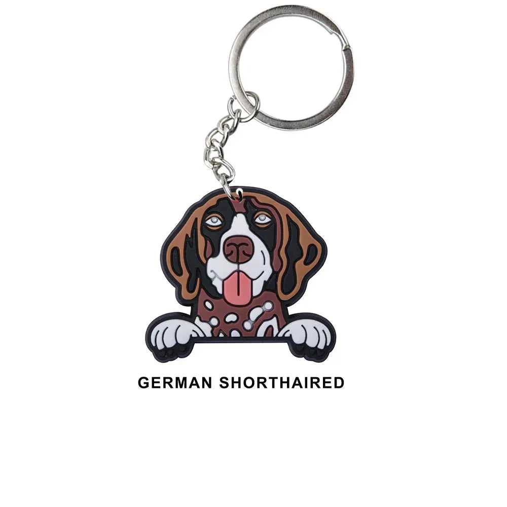 Cartoon Cool Dogs Keychains Bulldog English Springerspaniel Keyrings Maltese Greyhound Key Chains Husky Keeshond Key Rings Gifts - Finnigan's Play Pen