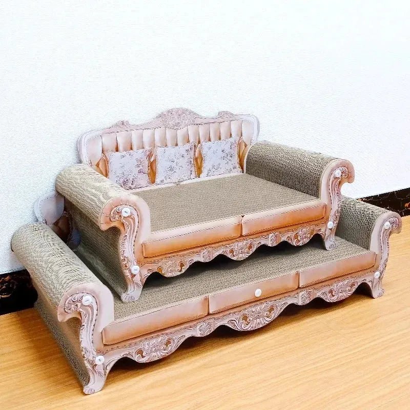 Pet furniture Cat Scratcher Sofa cat bed with scratching corrugated scratch board Large kitten couch - Finnigan's Play Pen