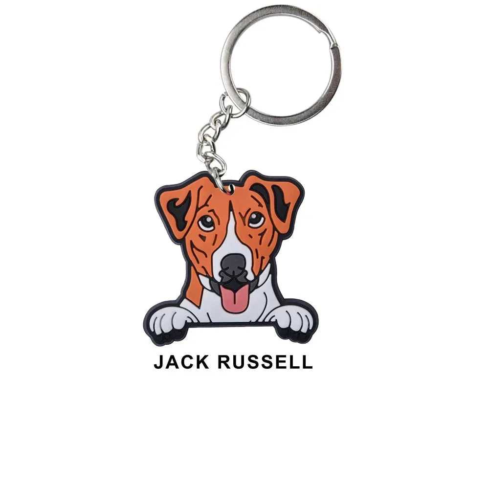 Cartoon Cool Dogs Keychains Bulldog English Springerspaniel Keyrings Maltese Greyhound Key Chains Husky Keeshond Key Rings Gifts - Finnigan's Play Pen