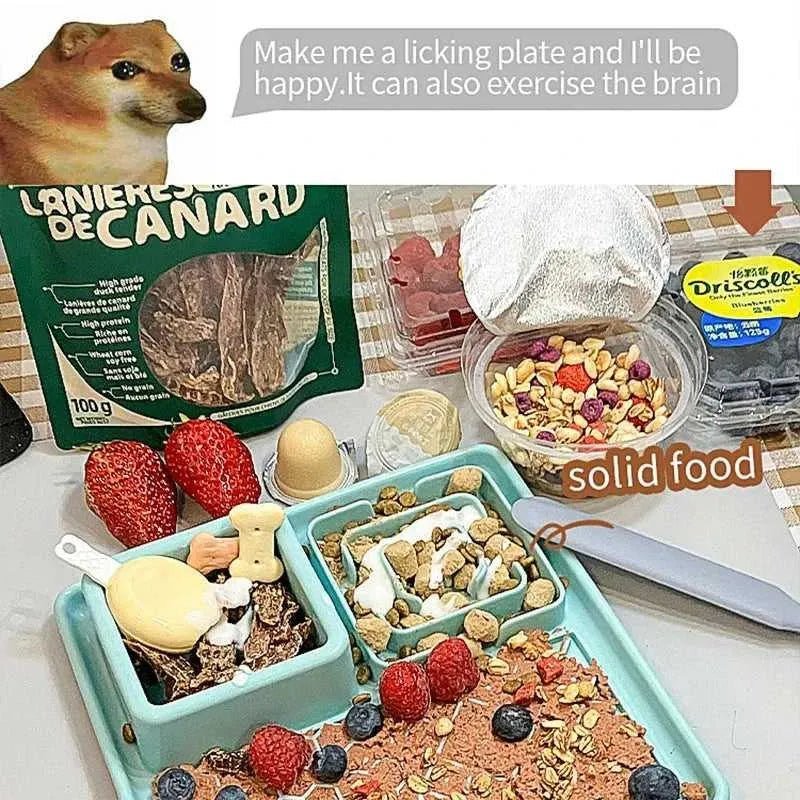 New Pet Dog Cat Tableware Anti - choking Bowl Food Grade Organosilicon Suction Cup Multifunctional Slow Food Mat Dog Licking Mat - Finnigan's Play Pen