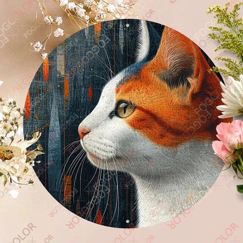 1pc 8x8inch(20x20cm) Round Aluminum Sign Spring Garden Retro Dog Wall Decor For Indoor,Office,Business,Bathroom - Finnigan's Play Pen