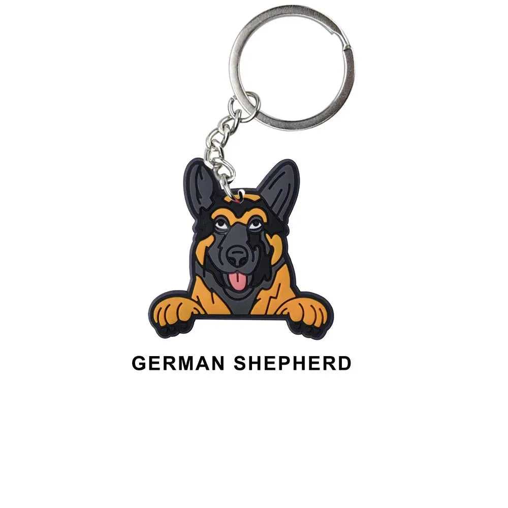 Cartoon Cool Dogs Keychains Bulldog English Springerspaniel Keyrings Maltese Greyhound Key Chains Husky Keeshond Key Rings Gifts - Finnigan's Play Pen