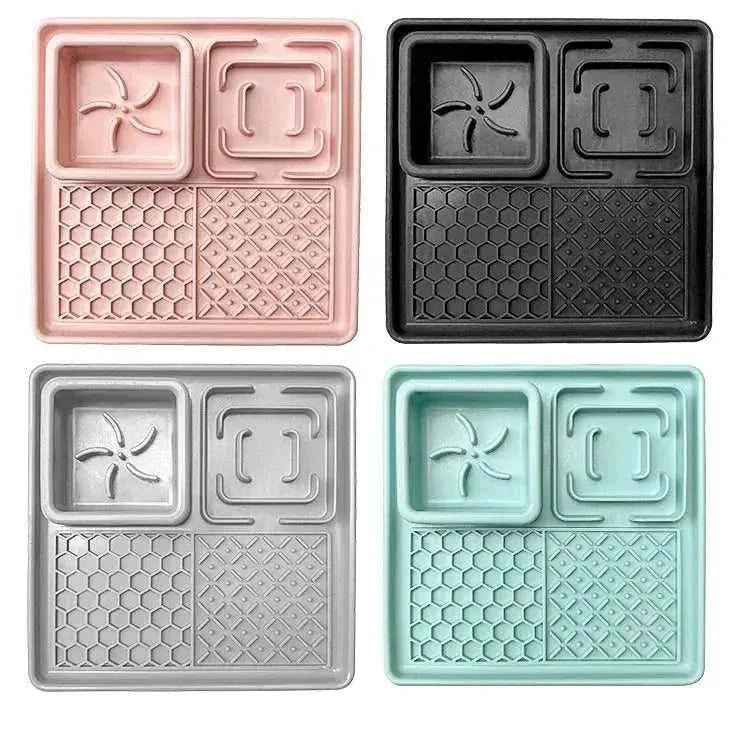 New Pet Dog Cat Tableware Anti - choking Bowl Food Grade Organosilicon Suction Cup Multifunctional Slow Food Mat Dog Licking Mat - Finnigan's Play Pen