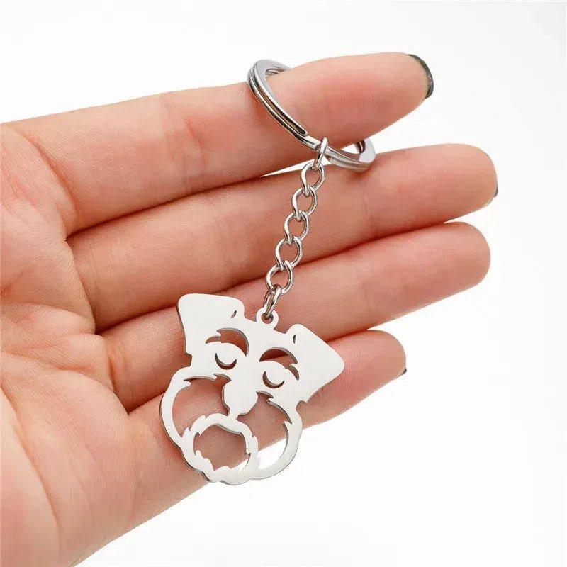 Stainless Steel Animal Keychain Cartoon Bulldog Key Rings Multiple Style Dog Keychains Key Holders Pendant Accessories Gift - Finnigan's Play Pen
