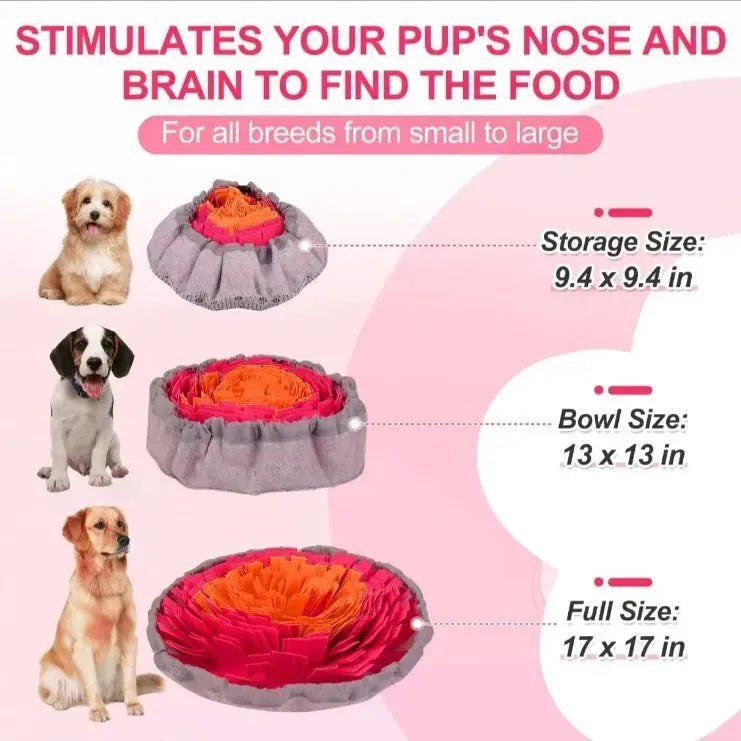 Washable Felt Pet Sniffing Pad Foldable Dog Slow Feeding Mat Toy Dog Training Snuff mat - Finnigan's Play Pen
