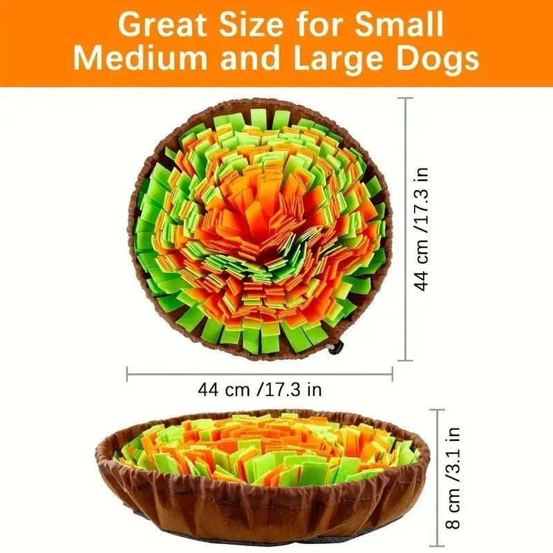 Washable Felt Pet Sniffing Pad Foldable Dog Slow Feeding Mat Toy Dog Training Snuff mat - Finnigan's Play Pen