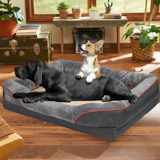 Waterproof Extra Large Orthopedic Dog Bed Sponge Foam Dog Bedding Lounge Sofa Bed - Finnigan's Play Pen