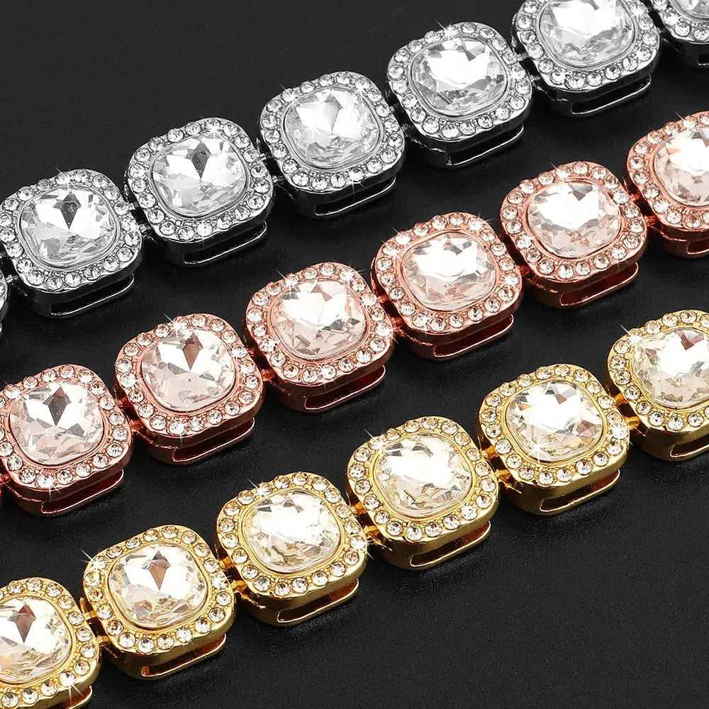 Bling Diamond Dog Chain Collar Crystal Rhinestone Pet Necklace Collar Luxury Shining Collars for Small Medium Dogs Cat