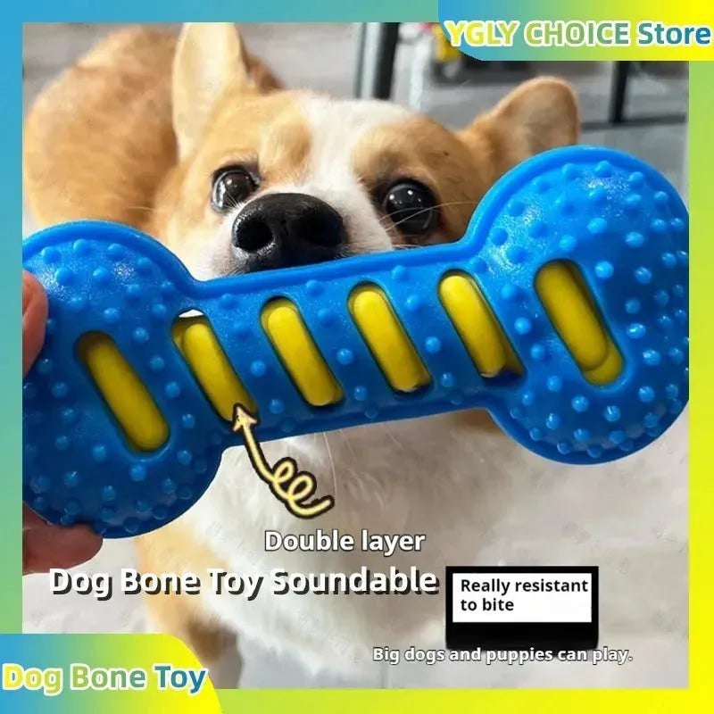 Dog Bone Toy Chew supplies For Puppies Pet Teething Bite resistant nylon bones Pet Teether Supplies Soundable - Finnigan's Play Pen