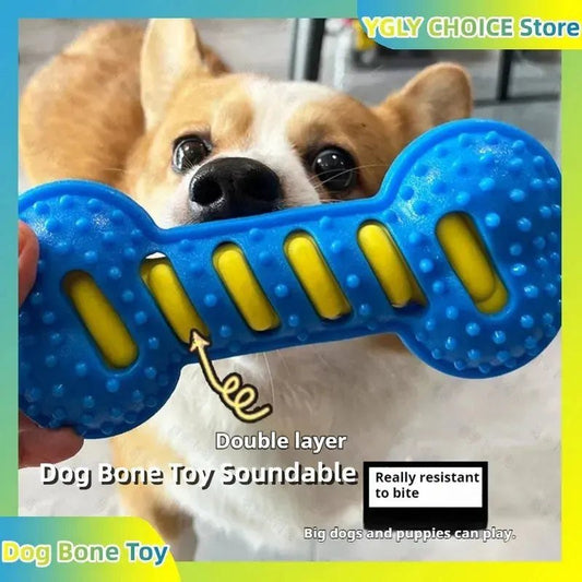Dog Bone Toy Chew supplies For Puppies Pet Teething Bite resistant nylon bones Pet Teether Supplies Soundable - Finnigan's Play Pen
