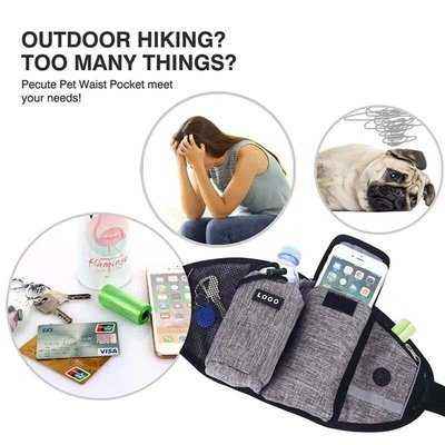 Dog Training Bags Walking Pet Treat Bag Fanny Pack Hands-Free Pet Candy Pouch Bungee Leash Dog Feed Bowls Storage Water Cup Bags