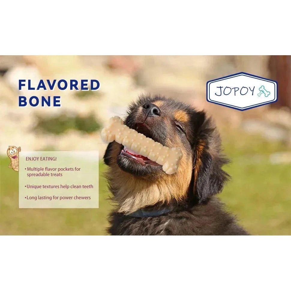 Dog Chew Toys Variety Triple Pack - Dog Toys for Aggressive Chewers - Indestructible Dog Bones for Small Dogs - Peanut Buter - Finnigan's Play Pen