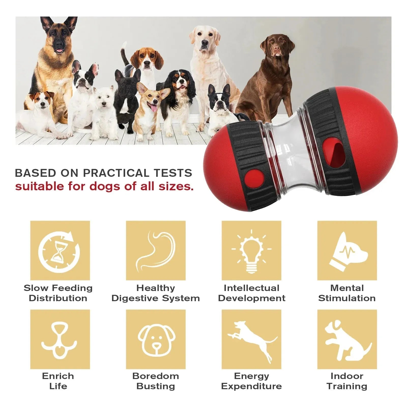Dog Toy Improve IQ Interactive Puppy Toys For Small Medium Dogs Cat Slow Feeder Ball Labrador Golden Retriever Pet Supplies - Finnigan's Play Pen