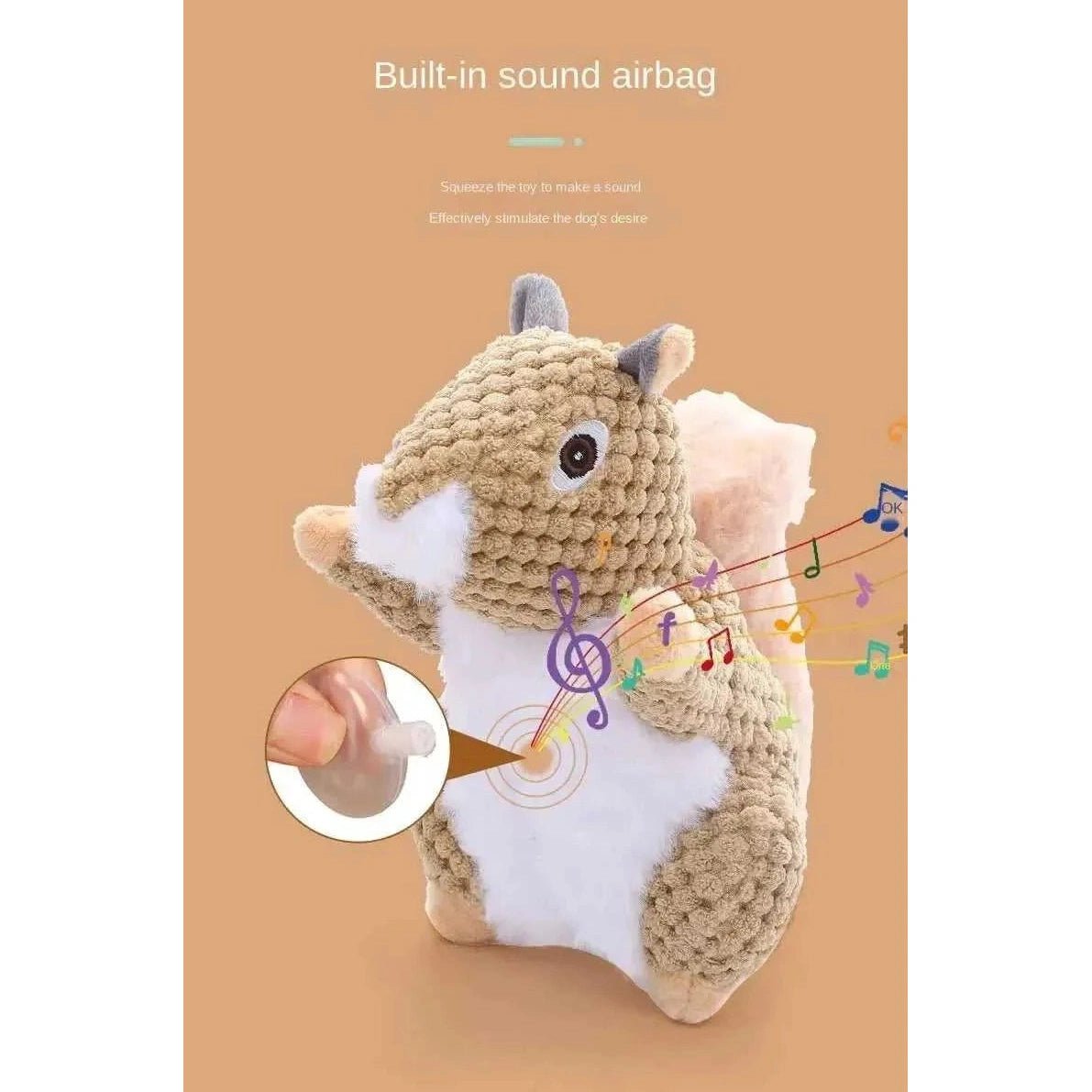 Funny Squirrel Koala Plush Dog Squeaky Toys Small Large Dogs Interactive Bite Resistant Toy Pets Accessories Supplies - Finnigan's Play Pen