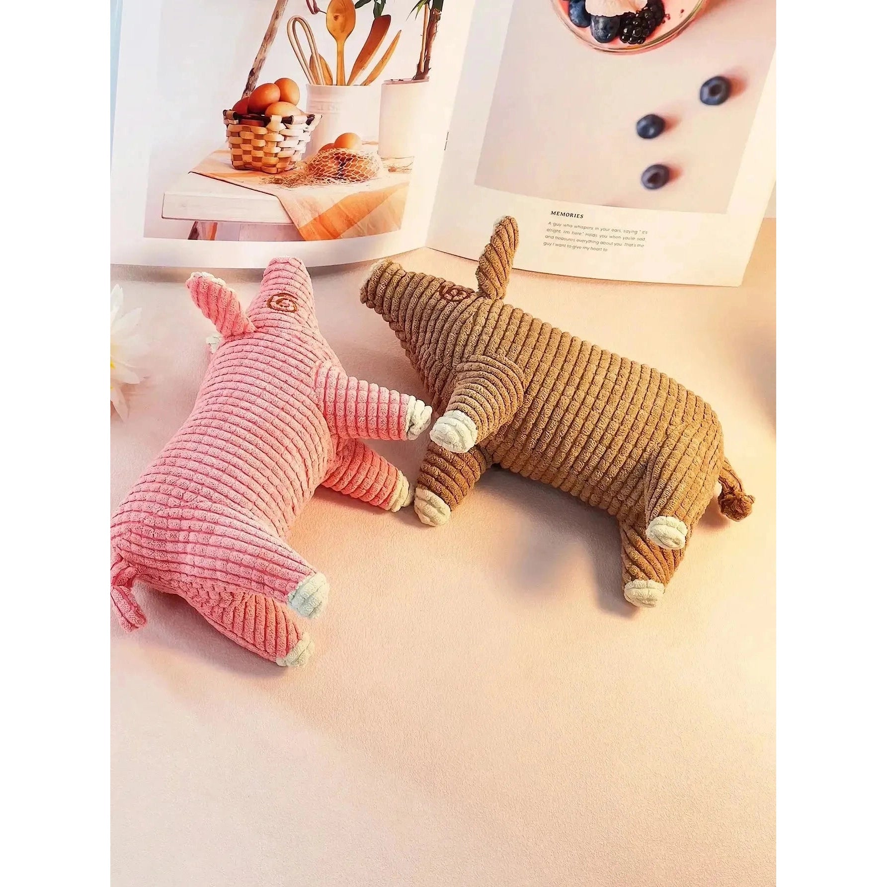 A cute cartoon pig pet plush toy dog toy relief artifact puppy grinding teeth bear from hi hi sound plush pet toys for pet use o - Finnigan's Play Pen