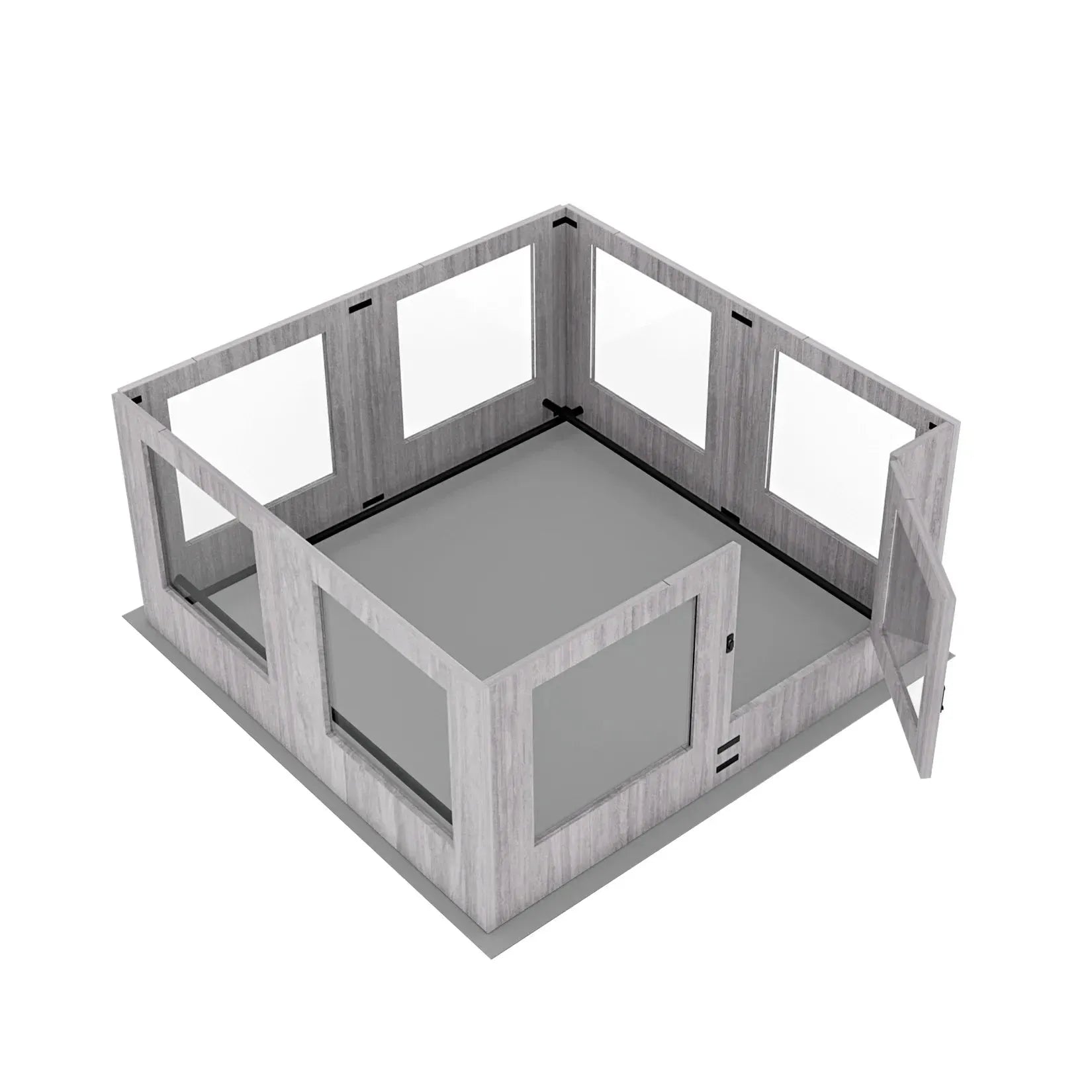 Tempered Glass Dog Puppies Playpen for Indoor Pet Whelping Pen Exercise Fence Box Cage with Waterproof Fertility Pad - Finnigan's Play Pen