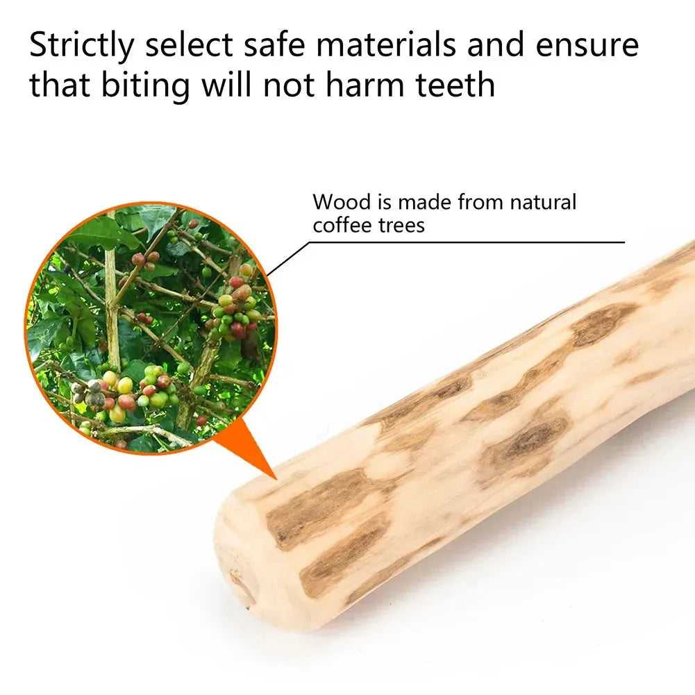 Dog Teeth Grinding Rod Wooden Chewing Toy Natural Coffee Wood Chewable Stick Bite - Resistant Pet Relieve Anxiety Toy Pet Supplies - Finnigan's Play Pen