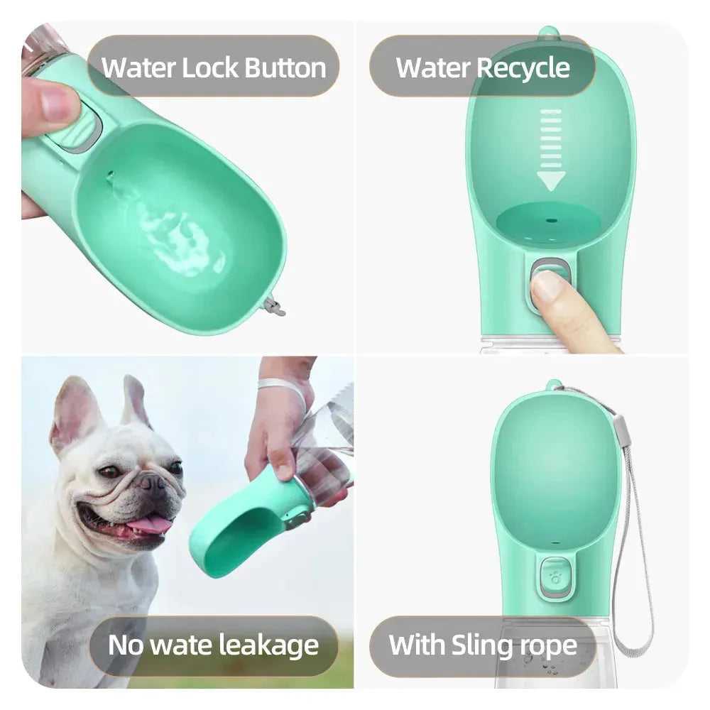 Portable Dog Water Bottle For Small Large Dogs Cat Outdoor Leakproof Walking Drinking Bowls Chihuahua French Bulldog Supplies - Finnigan's Play Pen