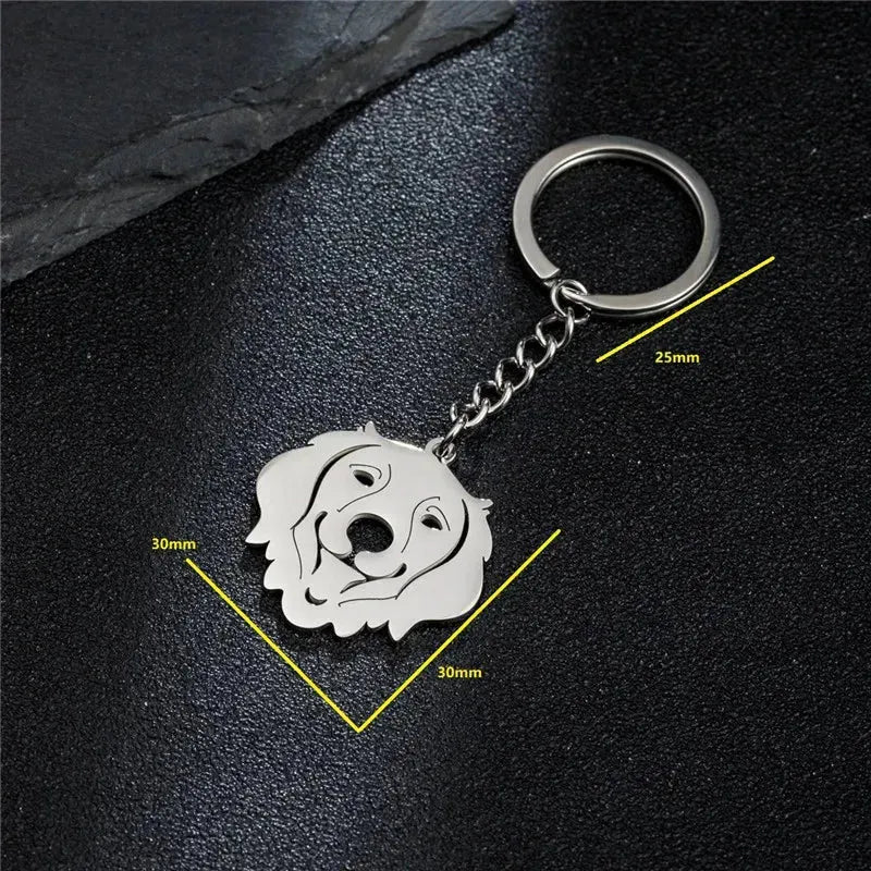Stainless Steel Animal Keychain Cartoon Bulldog Key Rings Multiple Style Dog Keychains Key Holders Pendant Accessories Gift - Finnigan's Play Pen